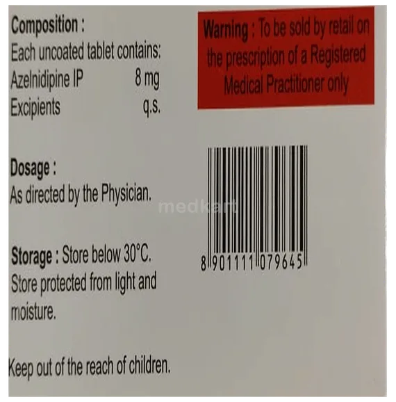 azusa 8mg tablet 15's